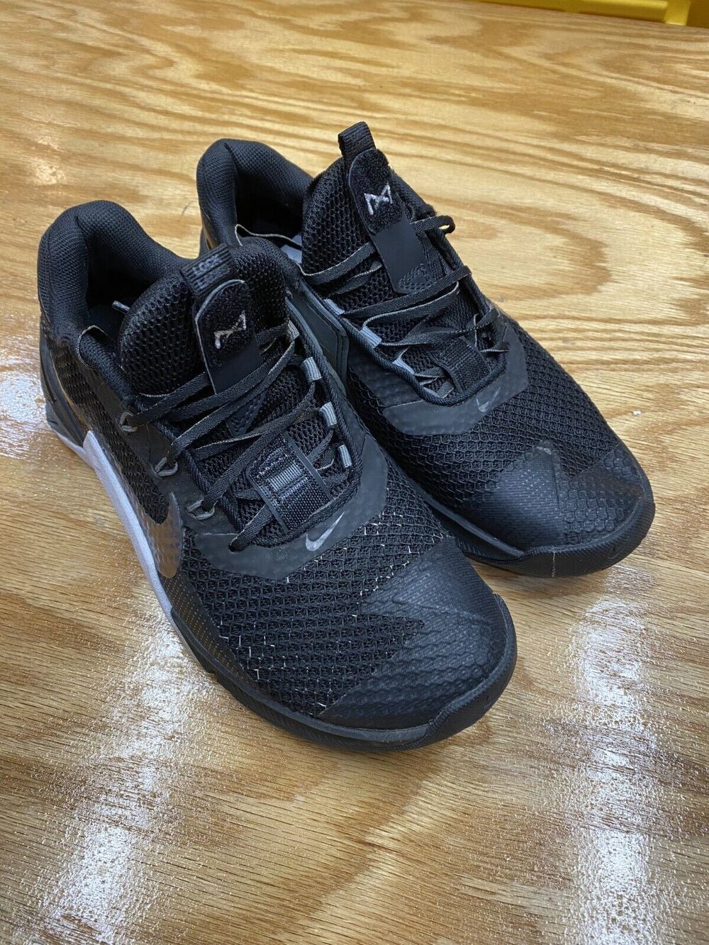 Nike Metcon 7 Sneakers Women's 7.5 Black White Lace Up Low Top CZ8280-010 S67